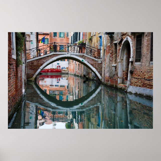 Póster Puente sobre el canal de Venecia (Frente)