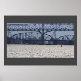 Póster Puente sobre el Poster del río Delaware