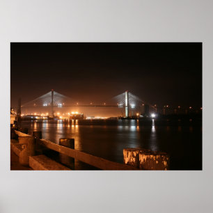 Póster Puente sobre el Poster del río Savannah