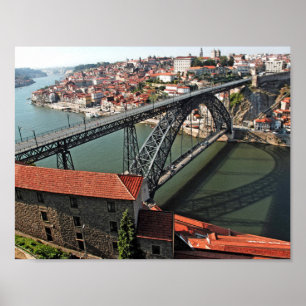 Póster Puente sobre el río Douro, Porto, Portugal
