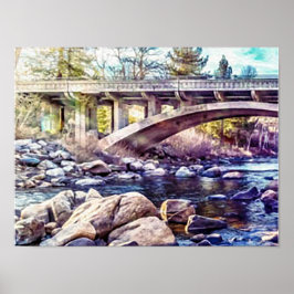 Póster Puente sobre el río Truckee en Verdi