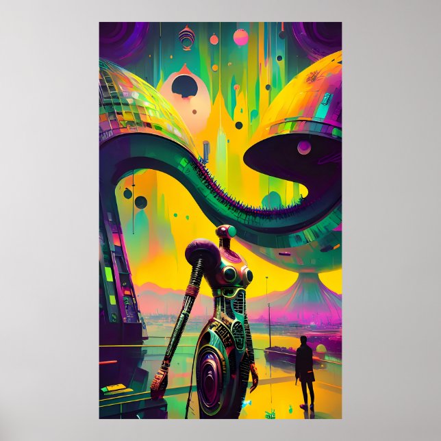 Póster Puente sobre la ciencia ficción Robot Kwai Ken Gag (Frente)