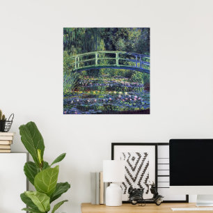 Póster Puente sobre la laguna de nenúfares de Claude Mone