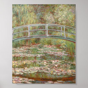 Póster Puente sobre un estanque de nenúfares por Monet