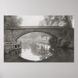Póster Puente Sprotbrough, foto de la época del río Don