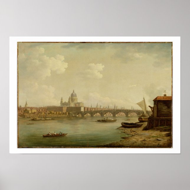 Póster Puente St. Paul y Blackfriars, Londres, c.1770- (Frente)
