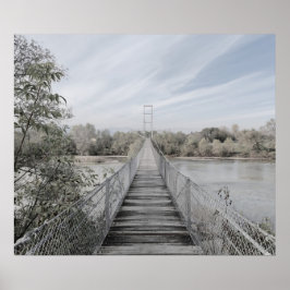 Póster Puente suspendido sobre el río