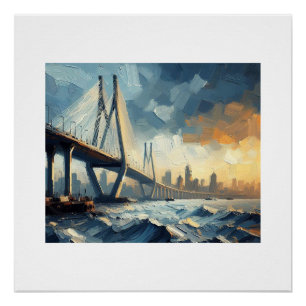 Póster Puente Transpuerto de Mumbai,