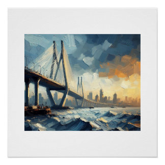 Póster Puente Transpuerto de Mumbai,