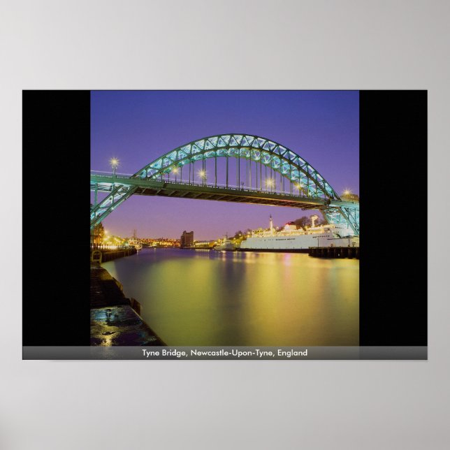 Póster Puente Tyne, Newcastle-Upon-Tyne, Inglaterra (Frente)