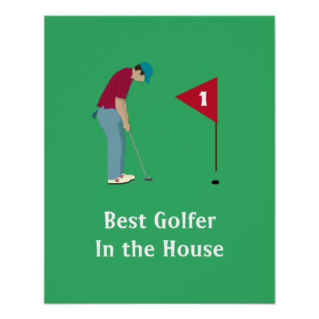 Póster Puente verde cuadrado de golf (Anverso)