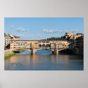 Póster Puente viejo Ponte Vecchio - Florencia, Italia