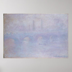 Póster Puente Waterloo. Efecto de la niebla