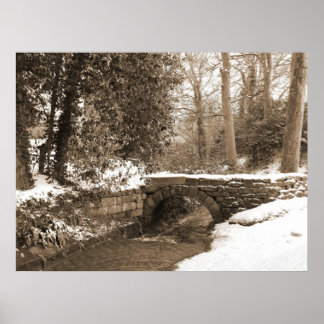 Póster Puente Winter Stone