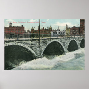 Póster Puente y Genesee de la calle de la corte en el
