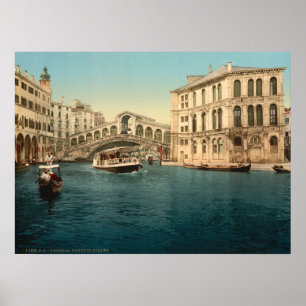 Póster Puente y Gran Canal, Venecia, Italia de Rialto