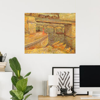 Póster Puentes a través del Sena por Vincent van Gogh