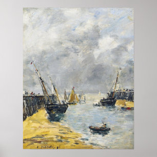 Póster Puentes De Boudin - Trouville En El Puerto 1896