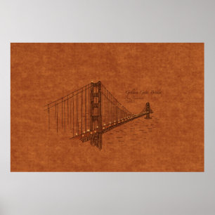 Póster Puentes: Golden Gate, los E.E.U.U.