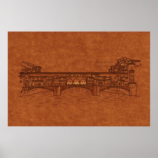 Póster Puentes: Ponte Vecchio (Frente)