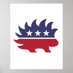Póster Puercoespín Libertario - -