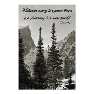 Póster Puerta a un nuevo mundo en las montañas