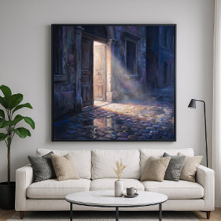 Póster Puerta Abierta - Estilo de Pintura Impresionista A