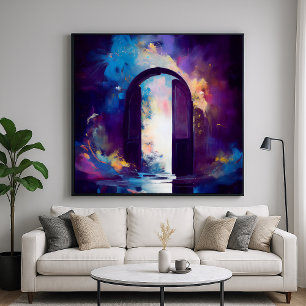Póster Puerta al Lejano - Diseño Místico Abstracto