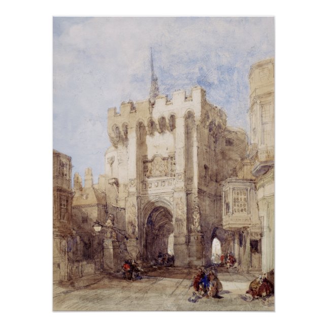 Póster Puerta Bargate en la ciudad de Southampton (Anverso)