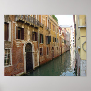 Póster Puerta bloqueada en el canal de Venecia