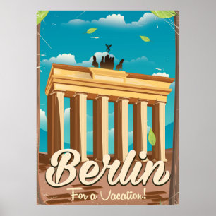 Póster Puerta de Brandeburgo, Berlín cartel de viaje de d
