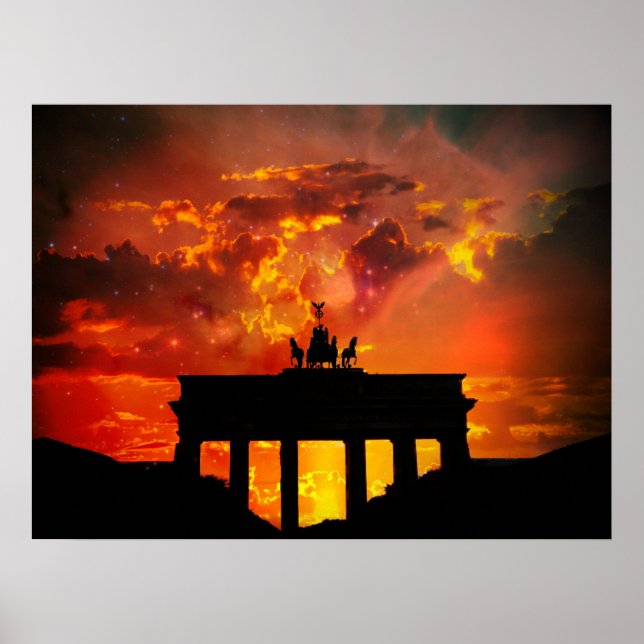 Póster Puerta de Brandenburgo, Berlín (Frente)