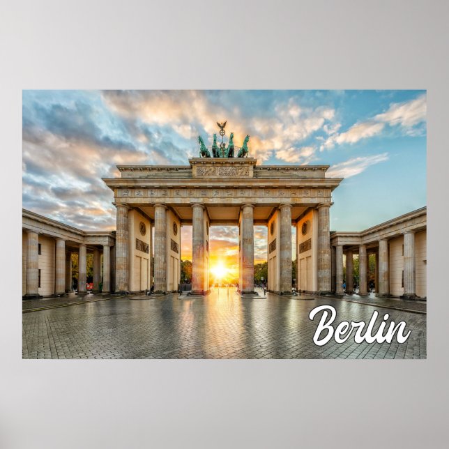 Póster Puerta de Brandenburgo, Berlín, Alemania (Frente)