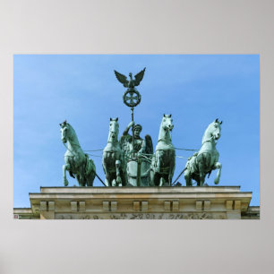 Póster Puerta de Brandenburgo Quadriga Berlín