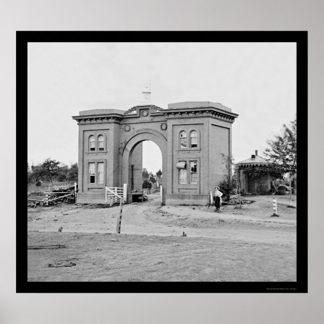 Póster Puerta de cementerio en Gettysburg 1863 (Frente)