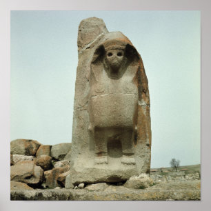 Póster Puerta de enlace con esfinge tallado