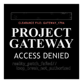 Póster Puerta de enlace del proyecto - ACCESO NEGADO - Re