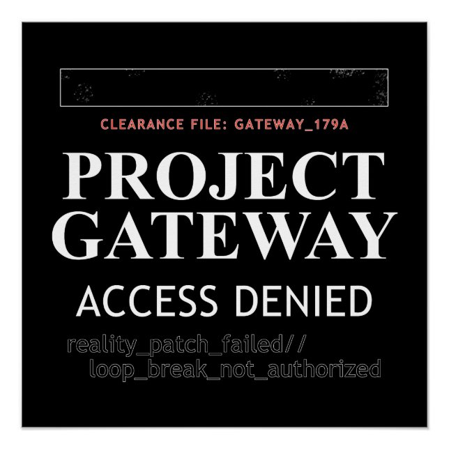 Póster Puerta de enlace del proyecto - ACCESO NEGADO - Re (Anverso)