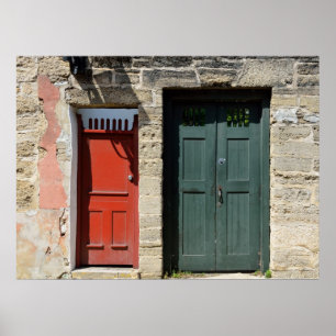 Póster Puerta de época en la histórica St. Augustine, Flo