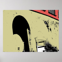 Póster Puerta de estacionamiento a ninguna parte