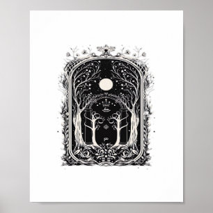 Póster Puerta de fantasía Goblincore hacia lo clásico