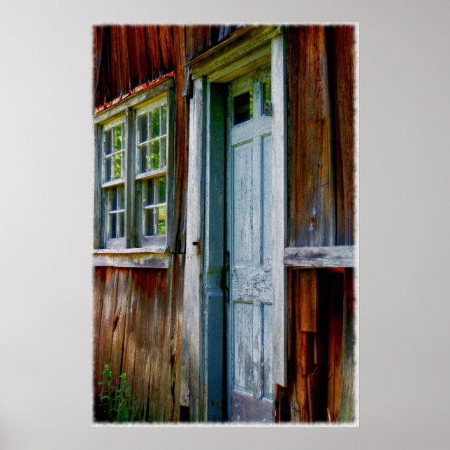 Póster Puerta de granero de campo (Frente)