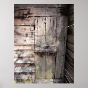 Póster Puerta de granero resistida abandonada