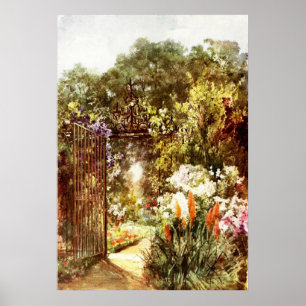 Póster Puerta de jardín