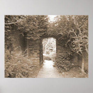 Póster Puerta de jardín emparedada