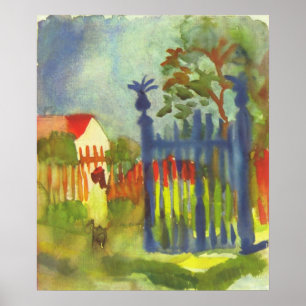 Póster Puerta de jardín en agosto Macke
