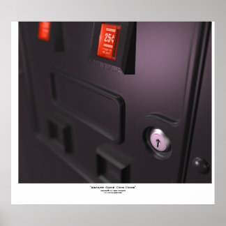 Póster "Puerta de la moneda de juego de arcade"