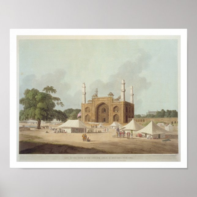 Póster Puerta de la tumba del emperador Akbar (1542-1605) (Frente)