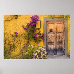 Póster Puerta de madera