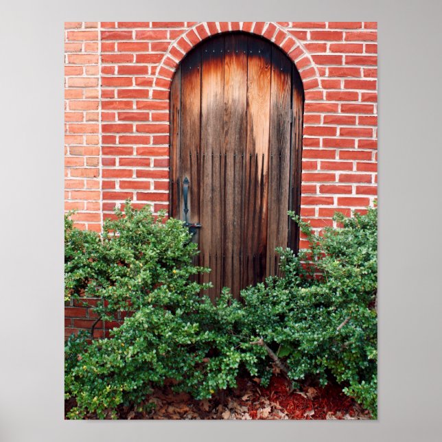 Póster Puerta de madera antigua (Frente)